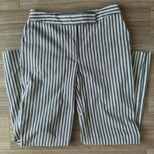 Ann Taylor Factory Blue White Stripe Straight Pants Size 6